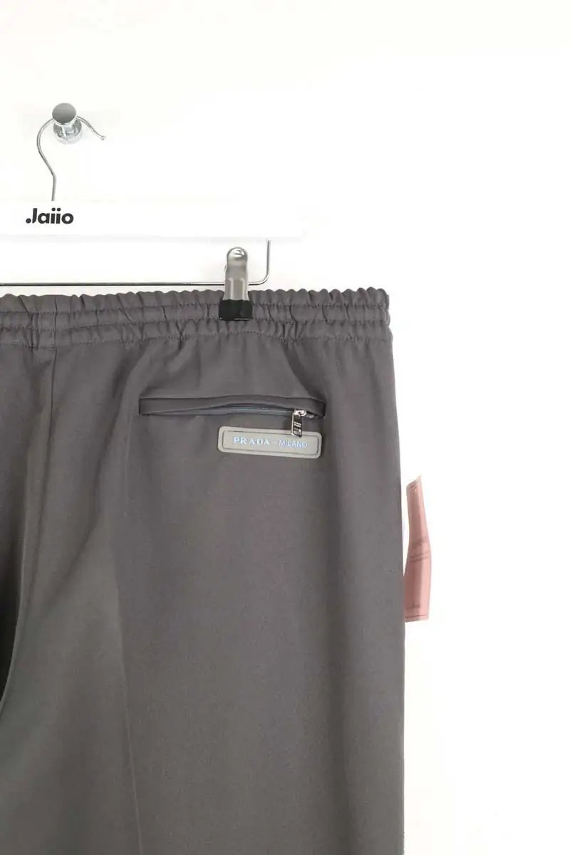 Pantalon large Prada Anthracite en Synthétique