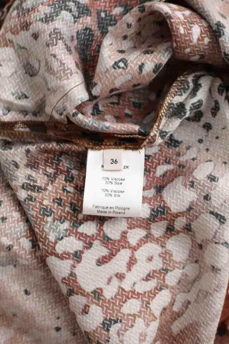 Pantalon large Roseanna Marron en Viscose