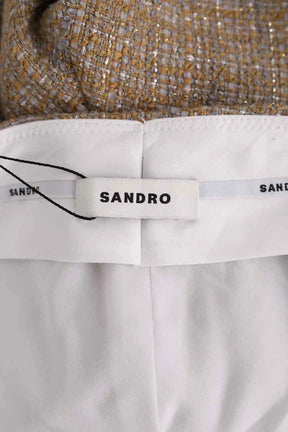 Pantalon large Sandro Beige en Coton