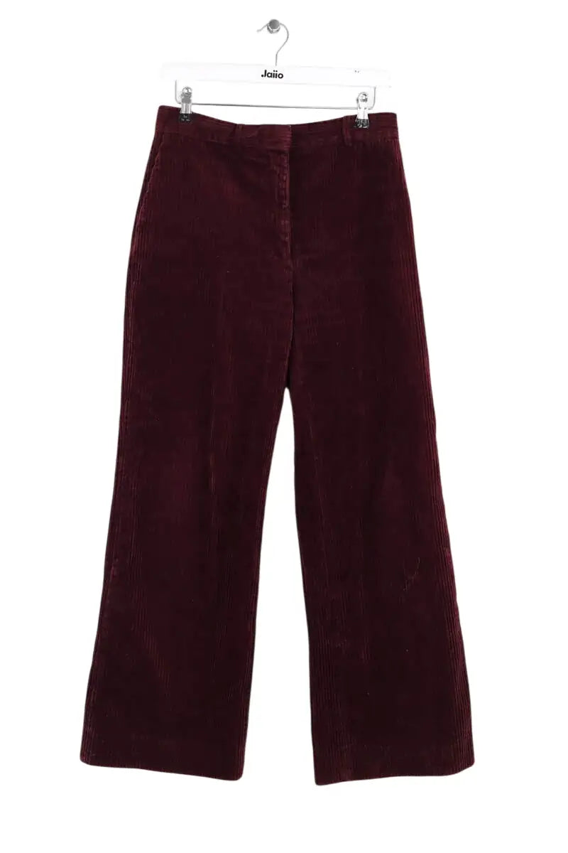 Pantalon large Sandro Bordeaux en Coton, taille L - Seconde Main