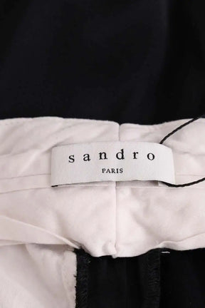 Pantalon large Sandro Noir en Synthétique