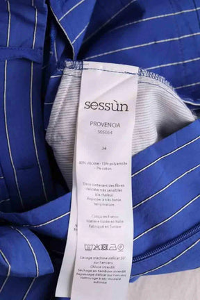 Pantalon large Sessun Bleu en Coton