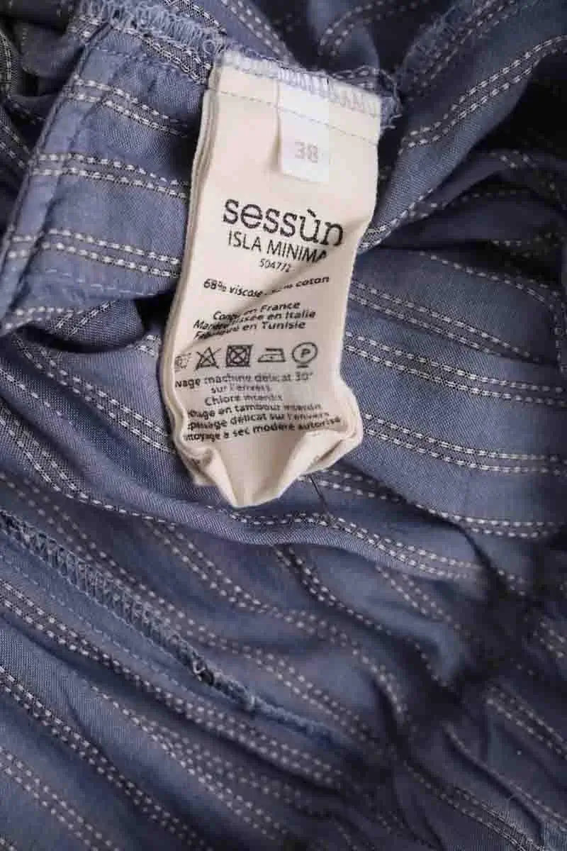 Pantalon large Sessun Bleu en Synthétique