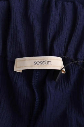Pantalon large Sessun Minima Bleu en Viscose