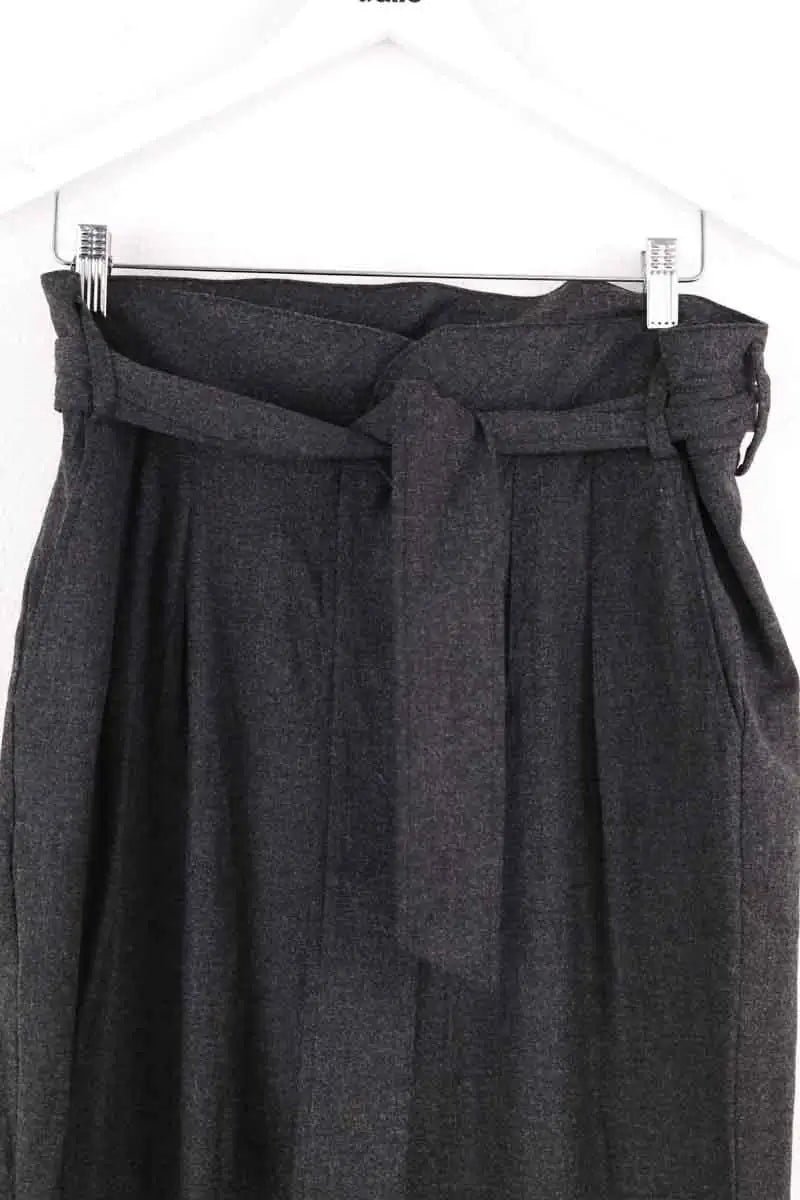 Pantalon large Sézane Anthracite en Coton
