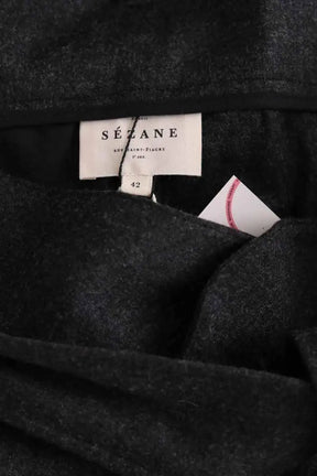 Pantalon large Sézane Anthracite en Coton
