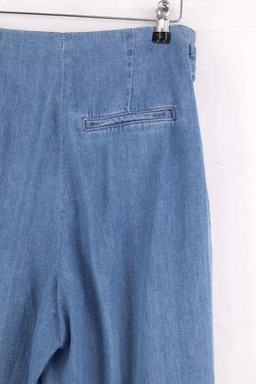 Pantalon large Sézane Bleu en Coton