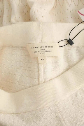 Pantalon large Sézane Ecru en Laine