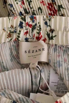 Pantalon large Sézane Ecru en Synthétique