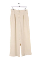 Pantalon large Sézane Jaune en Synthétique, taille L - Seconde Main