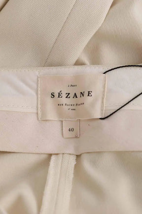 Pantalon large Sézane Jaune en Synthétique