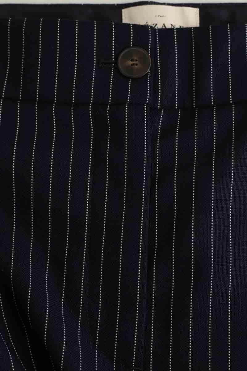Pantalon large Sézane Marine en Polyester