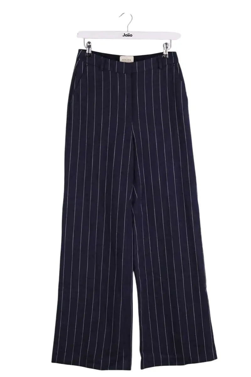 Pantalon large Sézane Marine en Viscose, taille M - Seconde Main