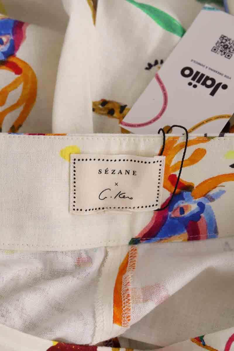 Pantalon large Sézane Multicolore en Lin