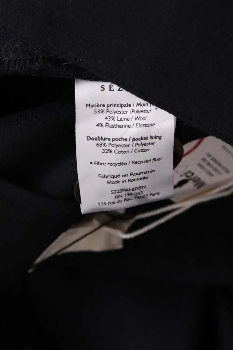 Pantalon large Sézane Noir en Coton