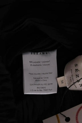 Pantalon large Sézane Noir en Synthétique