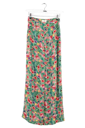 Pantalon large Sézane Vert en Viscose, taille XS - Seconde Main