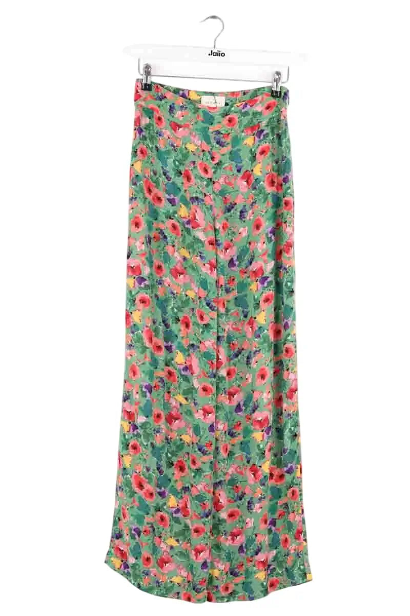 Pantalon large Sézane Vert en Viscose, taille XS - Seconde Main