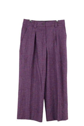Pantalon large Sézane Violet en Laine, taille XL - Seconde Main