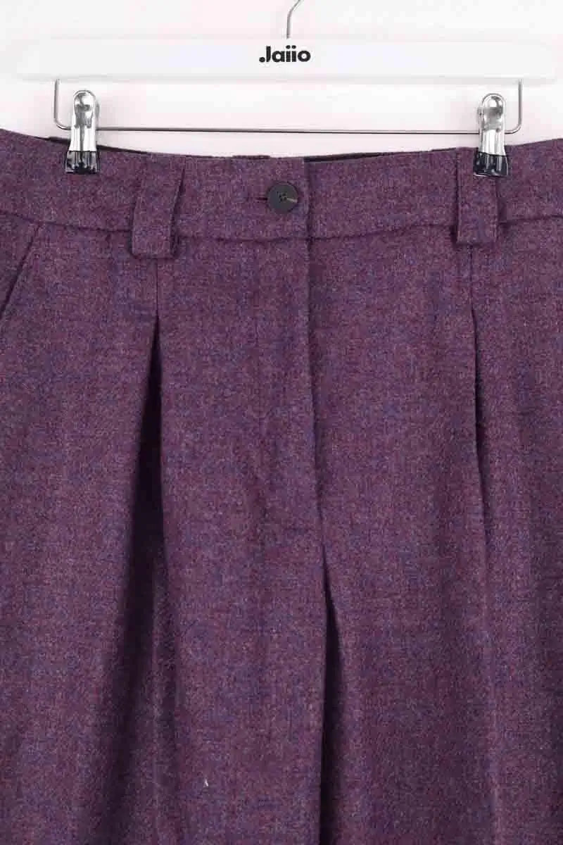 Pantalon large Sézane Violet en Laine