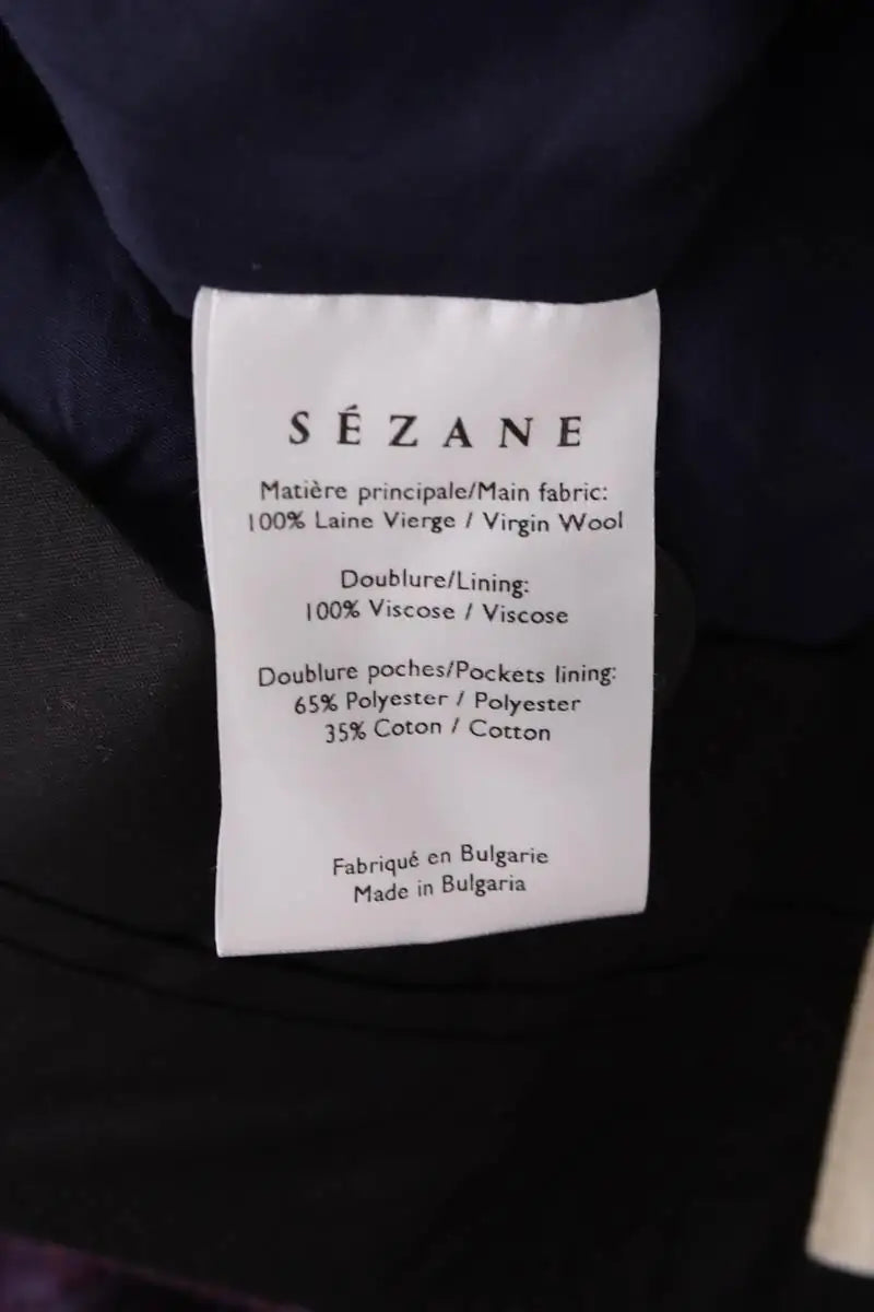 Pantalon large Sézane Violet en Laine