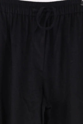 Pantalon large Soft Goat Noir en Laine