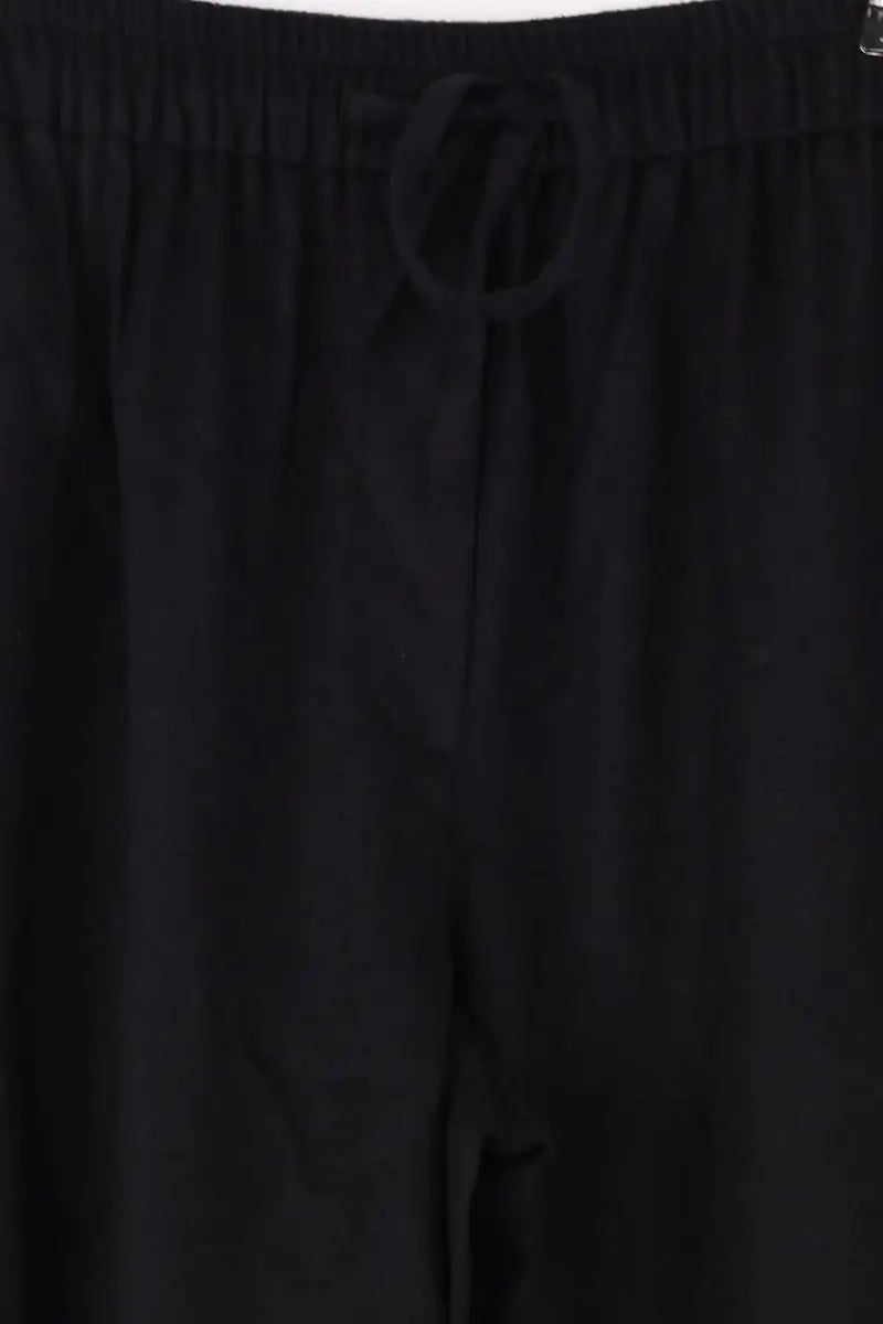 Pantalon large Soft Goat Noir en Laine