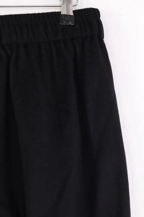 Pantalon large Soft Goat Noir en Laine