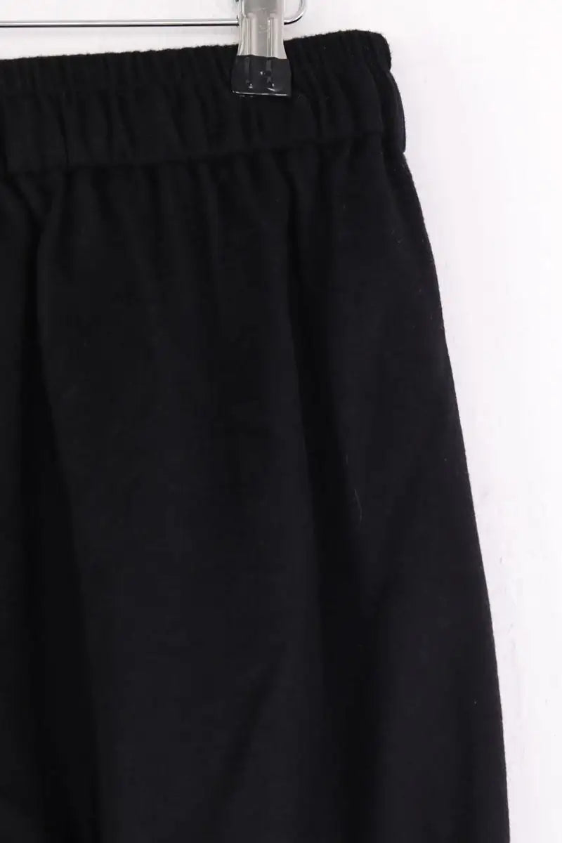 Pantalon large Soft Goat Noir en Laine
