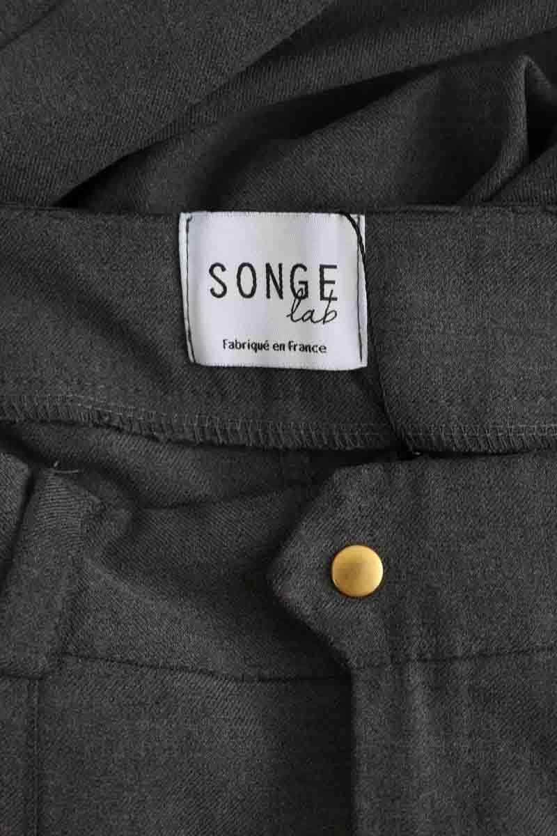 Pantalon large Songe Lab Gris en Polyester