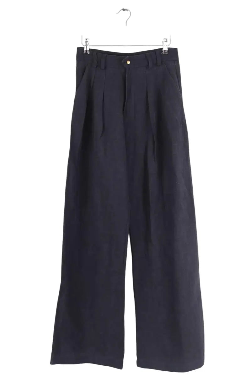 Pantalon large Songe Lab Noir en Lin, taille S - Seconde Main