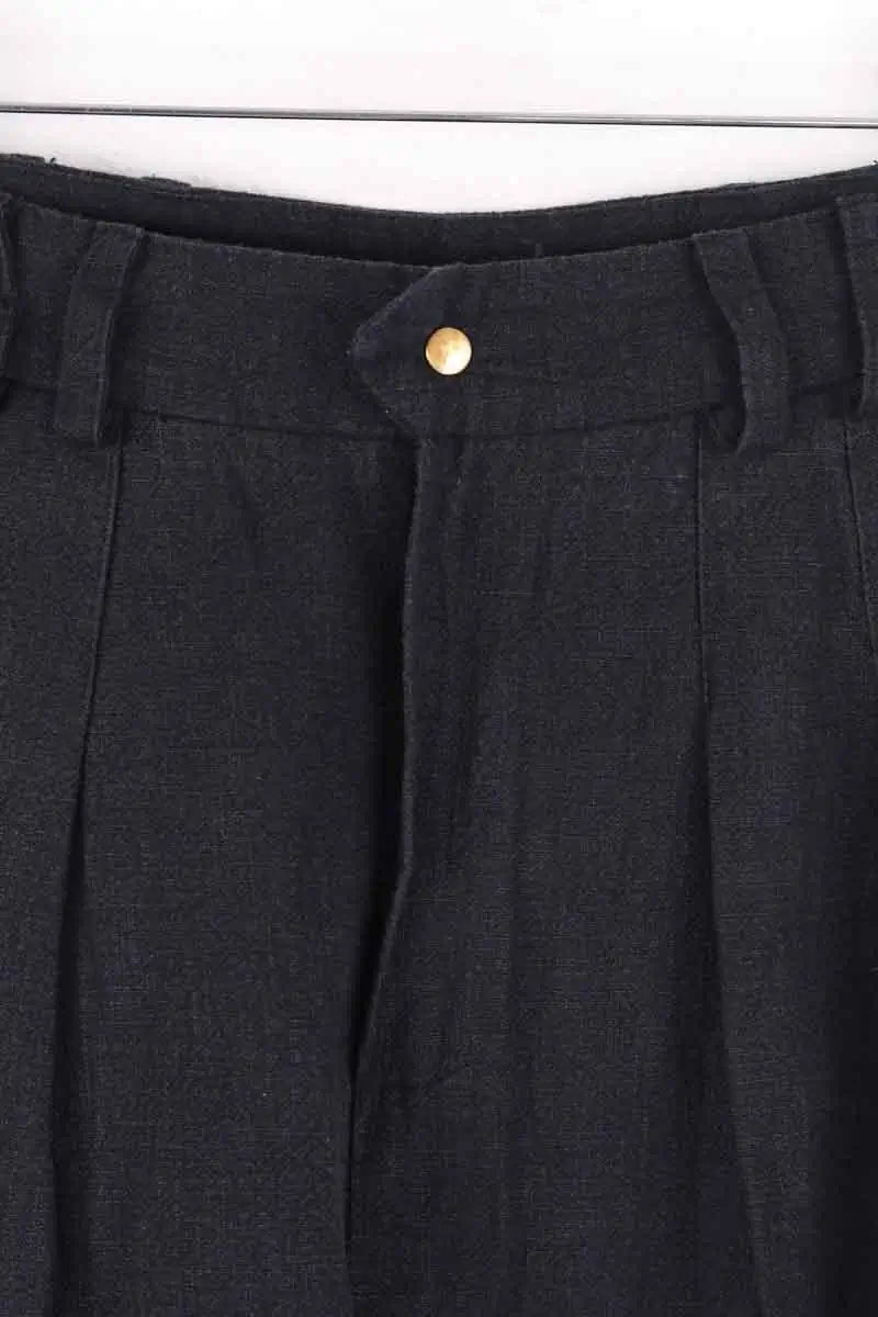 Pantalon large Songe Lab Noir en Lin