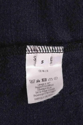 Pantalon large Songe Lab Noir en Lin