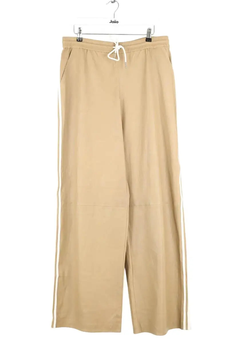 Pantalon large SPRWMN Beige en Cuir, taille XL - Seconde Main