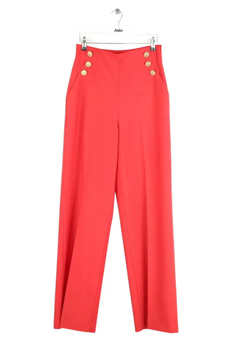 Pantalon large Tara Jarmon Pilar Rouge en Polyester, taille M - Seconde Main