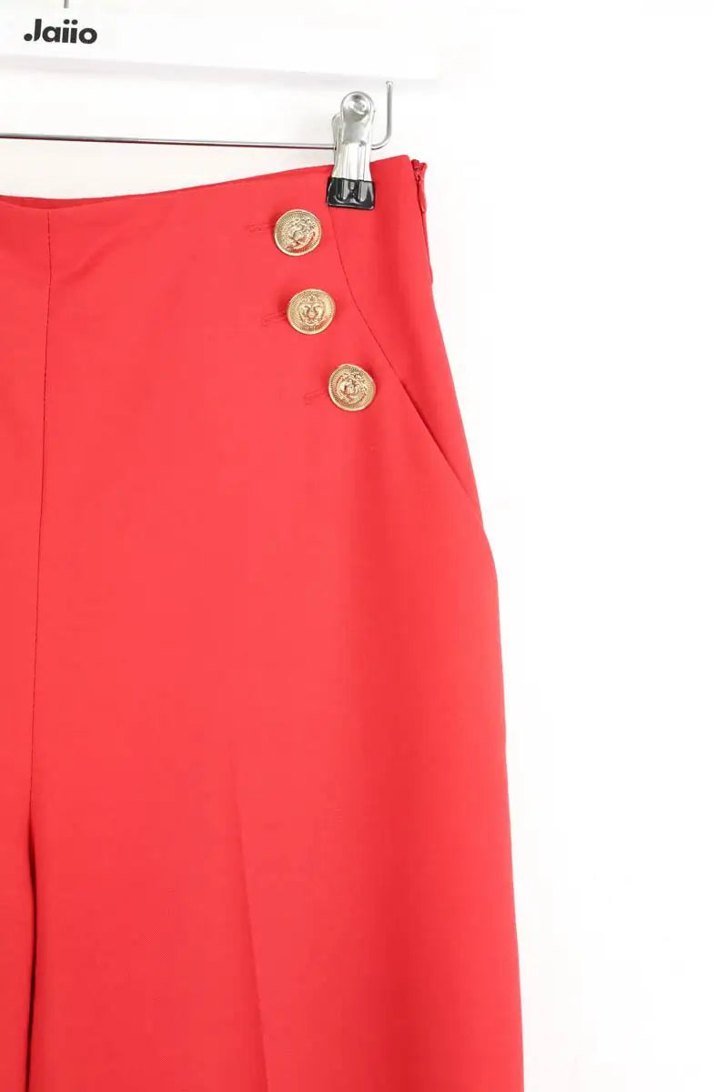 Pantalon large Tara Jarmon Pilar Rouge en Polyester