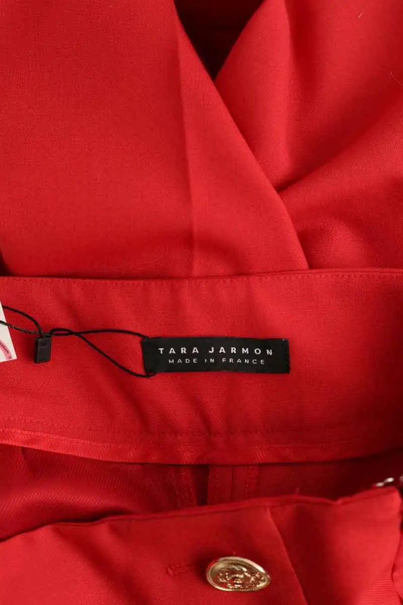 Pantalon large Tara Jarmon Pilar Rouge en Polyester