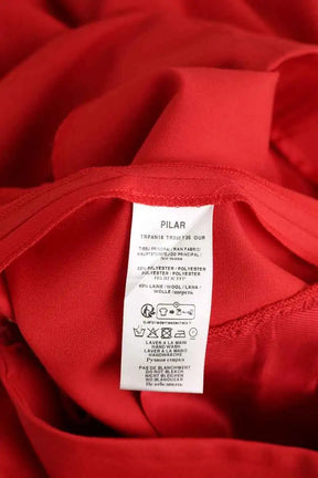 Pantalon large Tara Jarmon Pilar Rouge en Polyester