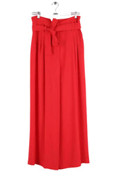 Pantalon large Tara Jarmon Rouge en Synthétique, taille L - Seconde Main