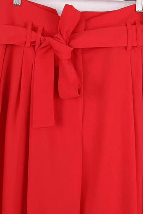 Pantalon large Tara Jarmon Rouge en Synthétique