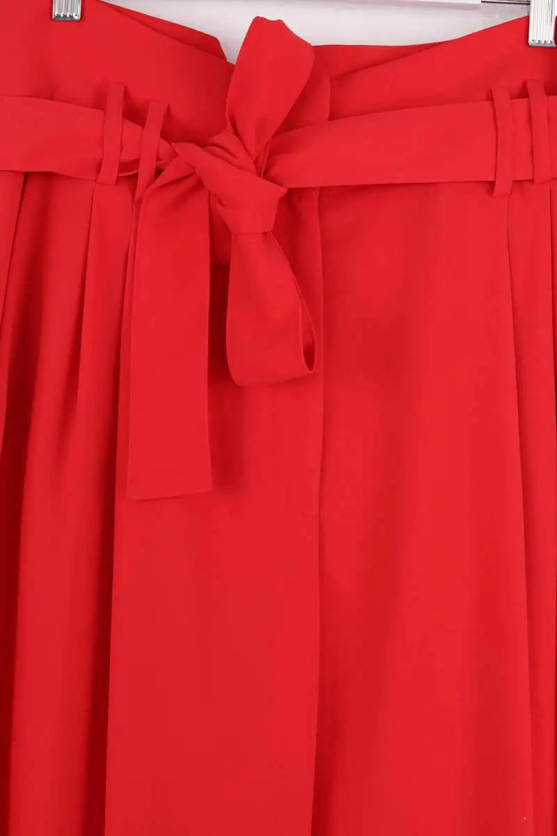 Pantalon large Tara Jarmon Rouge en Synthétique