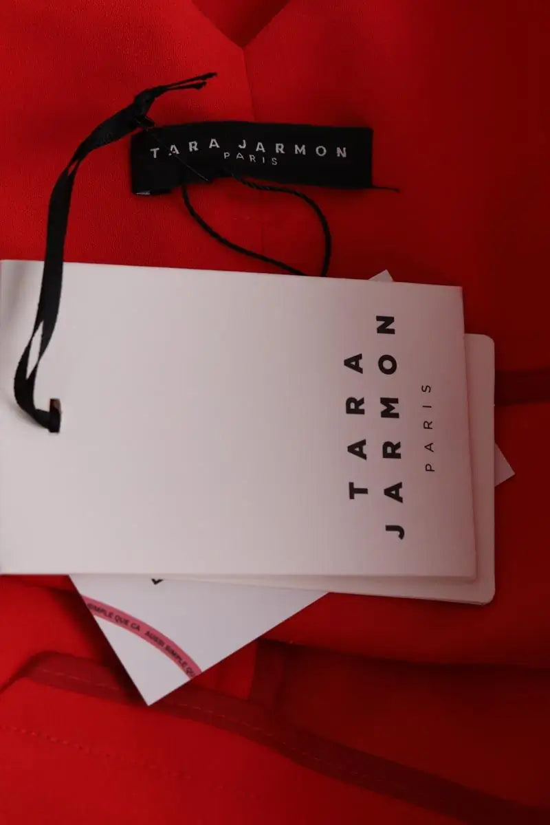 Pantalon large Tara Jarmon Rouge en Synthétique