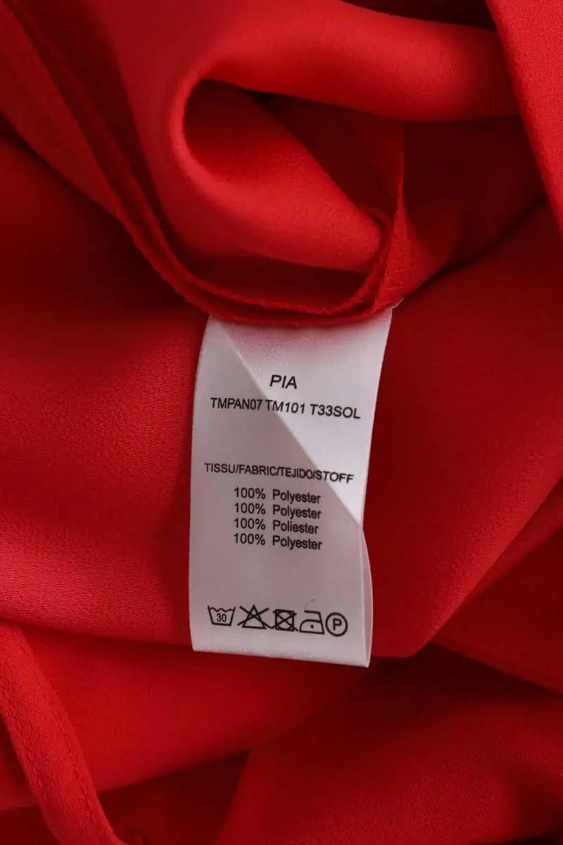Pantalon large Tara Jarmon Rouge en Synthétique