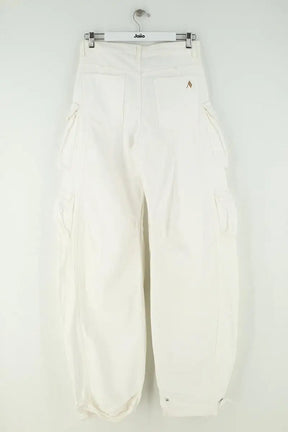 Pantalon large The Attico Blanc en Coton