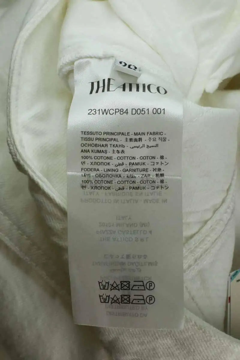 Pantalon large The Attico Blanc en Coton