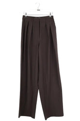 Pantalon large The Frankie Shop Ripley pleated trousers Marron en Laine, taille XS - Seconde Main