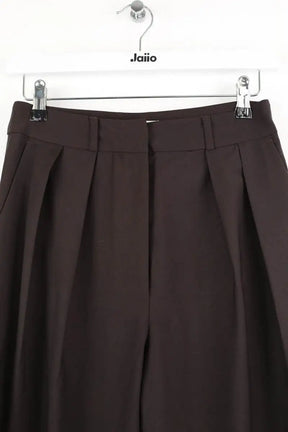 Pantalon large The Frankie Shop Ripley pleated trousers Marron en Laine