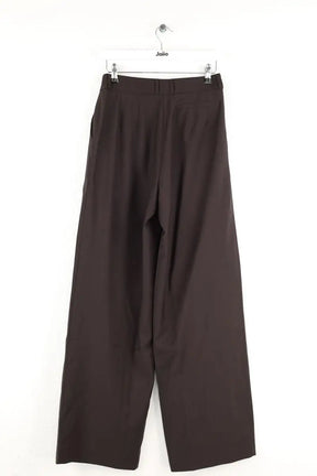 Pantalon large The Frankie Shop Ripley pleated trousers Marron en Laine