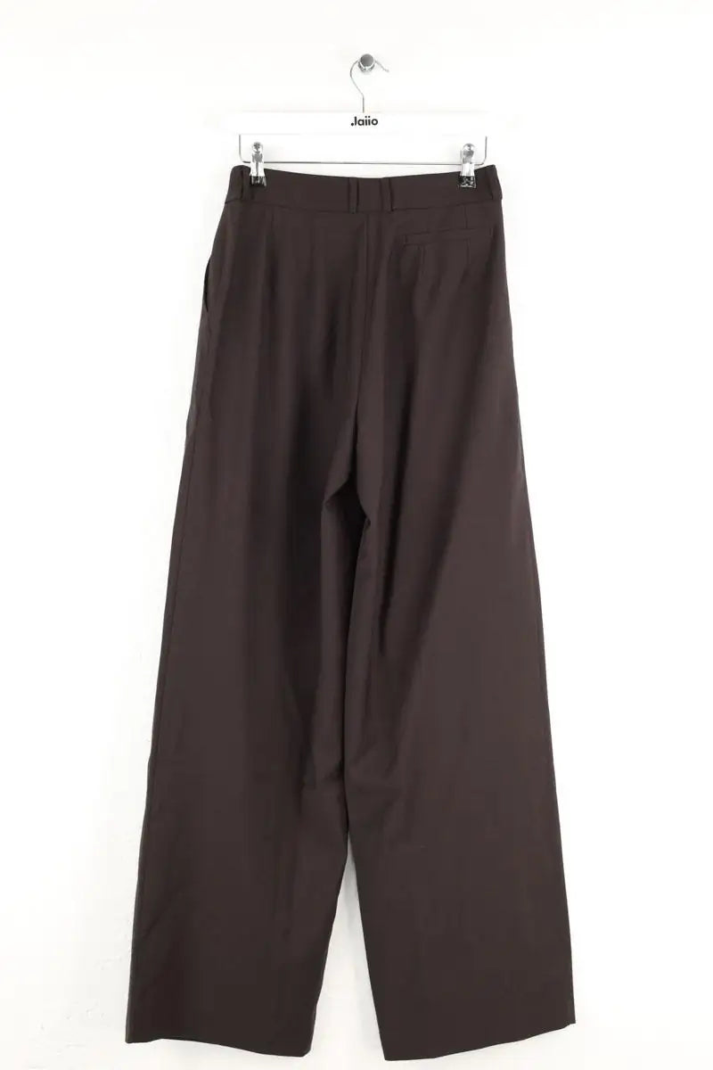 Pantalon large The Frankie Shop Ripley pleated trousers Marron en Laine