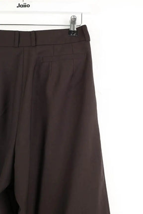 Pantalon large The Frankie Shop Ripley pleated trousers Marron en Laine